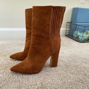 Brown Heeled Booties